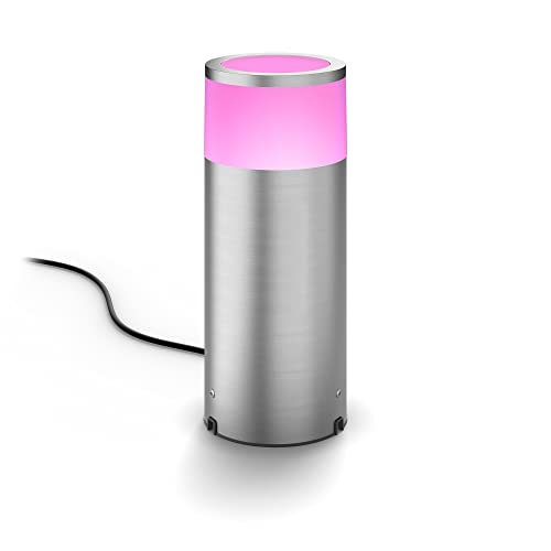 Philips Hue White & Color Ambiance Calla Sockelleuchte 350lm, silber, Niedervolt für den Aussenbereich, steuerbar via App, 16 Millionen Farben, kompatibel mit Amazon Alexa (Echo, Echo Dot) Philips Hue White & Color Ambiance Calla Sockelleuchte 350lm, silber, Niedervolt für den Aussenbereich, steuerbar via App, 16 Millionen Farben, kompatibel mit Amazon Alexa (Echo, Echo Dot) von Philips Hue