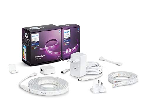 Philips Hue White & Col. Amb. Lightstrip Plus 2m Basis + Lightstrip Plus 1m Erweiterung, 16 Mio. Farben, steuerbar via App, kompatibel mit Amazon Alexa (Echo, Echo Dot) von Philips Hue