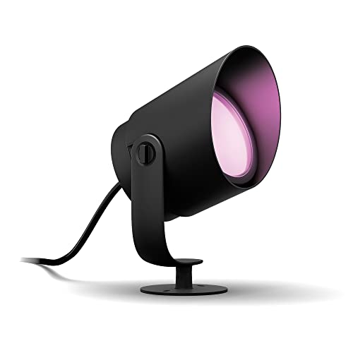 Philips Hue White & Color Ambiance Lily XL Gartenstrahler Erweiterung (1.060 lm), dimmbare Außenleuchte mit 16 Millionen Farben, smarte Lichtsteuerung über Sprache oder App, schwarz von Philips Hue