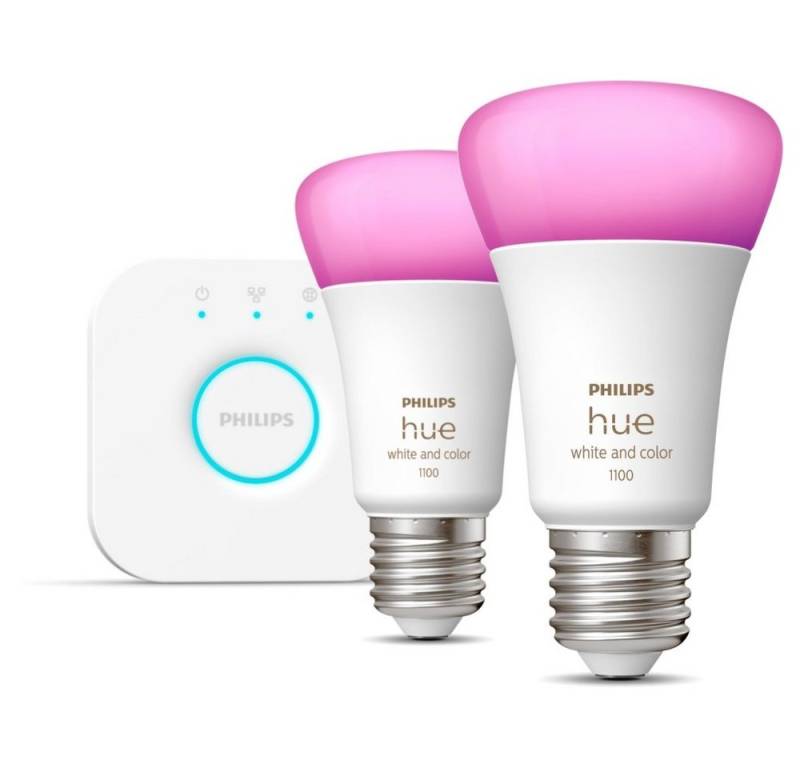 Philips Hue LED-Leuchtmittel White & Color 2er Starterset - LED Lampe - weiß von Philips Hue