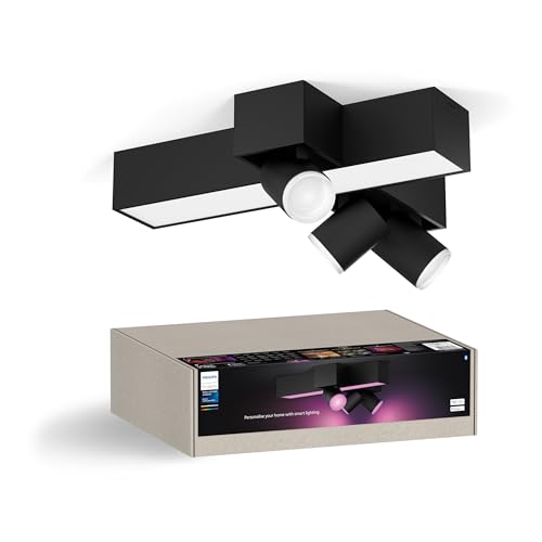 Philips Hue White & Color Ambiance Centris 3er Spot Kreuz, dimmbar, 16 Mio. Farben, steuerbar via App, kompatibel mit Amazon Alexa, schwarz, neue Generation Philips Hue White & Color Ambiance Centris 3er Spot Kreuz, dimmbar, 16 Mio. Farben, steuerbar via App, kompatibel mit Amazon Alexa, schwarz, neue Generation von Philips Hue
