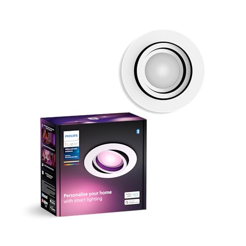 Philips Hue White & Color Ambiance Centura runde Einbauspots 1er Pack (400 lm), dimmbare Deckenlampen mit 16 Mio. Farben, smarte Lichtsteuerung über Sprache und App, weiß, neue Generation Philips Hue White & Color Ambiance Centura runde Einbauspots 1er Pack (400 lm), dimmbare Deckenlampen mit 16 Mio. Farben, smarte Lichtsteuerung über Sprache und App, weiß, neue Generation von Philips Hue