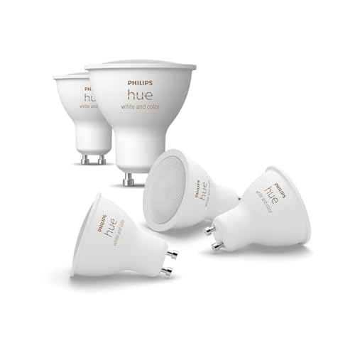 Philips Hue White & Color Ambiance GU10 LED Spot 5er Pack (400 lm), dimmbare LED Lampen für das Hue Lichtsystem mit 16 Mio. Farben, smarte Lichtsteuerung über Sprache und App von Philips Hue
