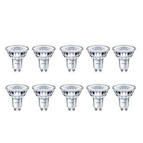 Philips Glühbirne CorePro LED-Spot, 4,6 W (50 W), GU10, 2700 K, Warmweiß, 355 Lumen, 15000 Stunden, 36° Abstrahlwinkel, 10 Stück, 929001215232 von Philips LED Lamps
