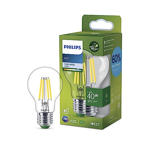 Philips LED Classic ultraeffiziente E27 Lampe, mit Energieeffizienzklasse A, ersetzt 40W, klar, neutralweiß von Philips Leuchtmittel