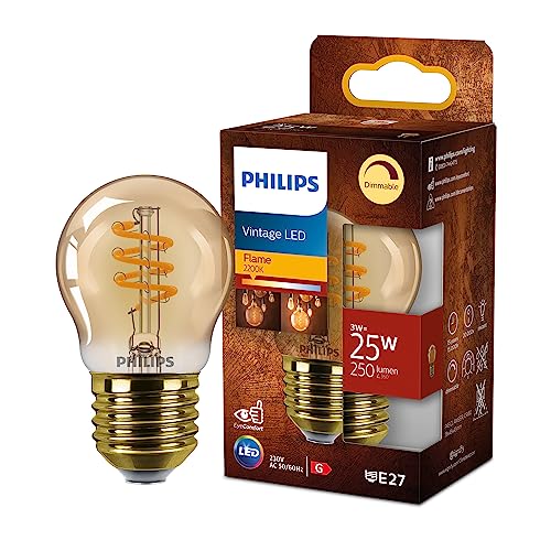 Philips LEDclassic E27 Lampe Gold, ersetzt 25W, warmweiß (2200 Kelvin), Dekolampe, dimmbar von Philips Leuchtmittel