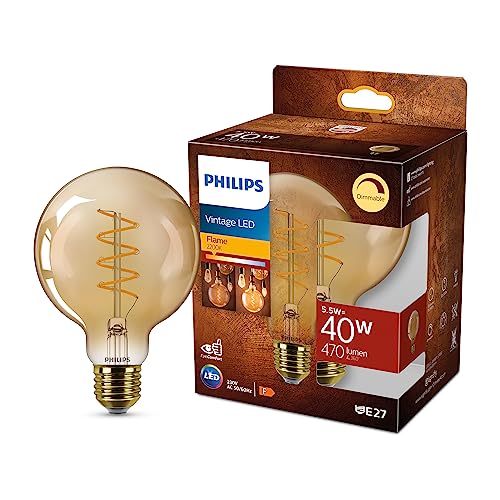 Philips LEDclassic E27 Lampe Gold, ersetzt 40W, warmweiß (2200 Kelvin), Dekolampe, dimmbar von Philips Leuchtmittel