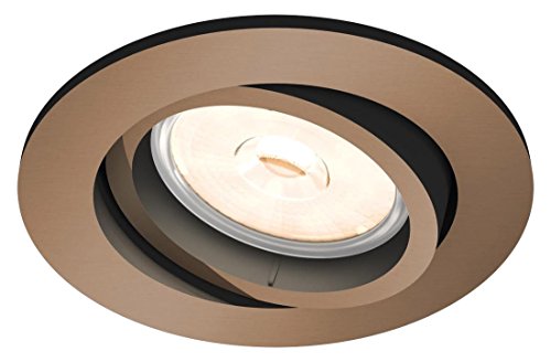 Philips Donegal Einbaustrahler, Fassung GU10, rund Kupferfarben von Philips Lighting