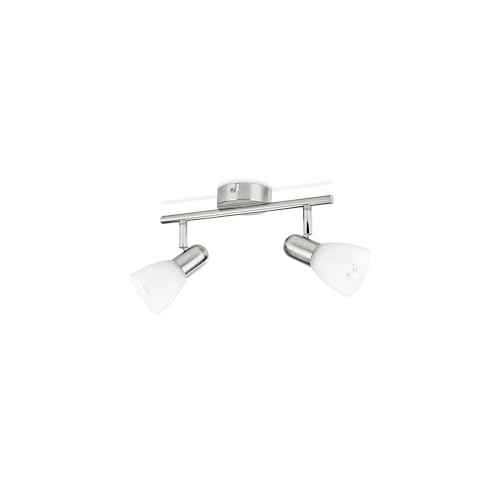 Philips E14 Essentials Jute Spot Bar/Tube Light, Nickel 2 Leuchtmittel nickel, Silber von Philips Lighting