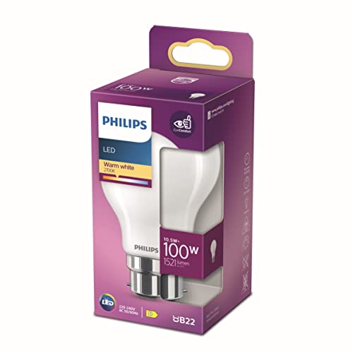 Philips LED Classic B22 Lampe, 100 W, Tropfenform, matt, warmweiß von Philips Lighting