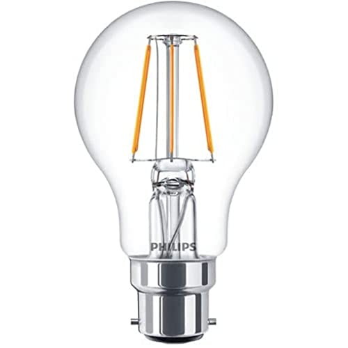 Philips LED Classic B22 Lampe, 40 W, Tropfenform, klar, warmweiß von Philips Lighting