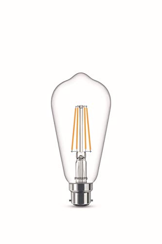 Philips LED Classic B22 Lampe, 60 W, Tropfenform, klar, warmweiß von Philips Lighting