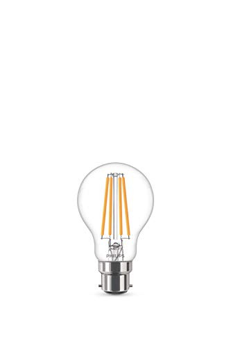 Philips LED Classic B22 Lampe, 75 W, Tropfenform, klar, warmweiß von Philips Lighting