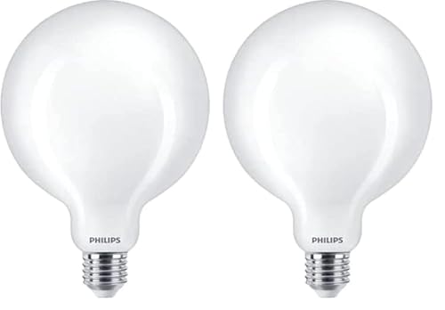 Philips LED Classic E27 Filament Lampe (120 W), matte LED Lampe in Globe-Form mit warmweißem Licht, energiesparende LED Beleuchtung mit langer Nutzlebensdauer (Packung mit 2) von Philips Lighting