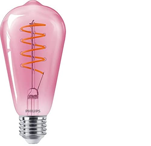 Philips LED Classic E27 Giant Pink Lampe, 25 W, Vintage Dekolampe, dimmbar, pink, warmweiß von Philips Lighting