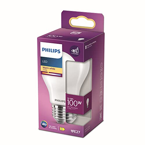 Philips LED Classic E27 Lampe, 100 W, Tropfenform matt, warmweiß von Philips Lighting