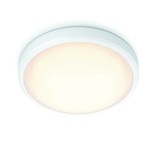Philips LED Doris Deckenleuchte für das Badezimmer, 17W, IP44 Schutzklasse, warmweißes Licht (2.700K), Weiß von Philips Lighting