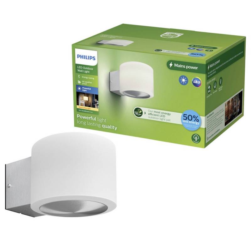 Philips Lighting Außen-Wandleuchte Philips LED Otis 929004141001 LED-Außenwandleuchte LED 4.3 W Edelsta von Philips Lighting