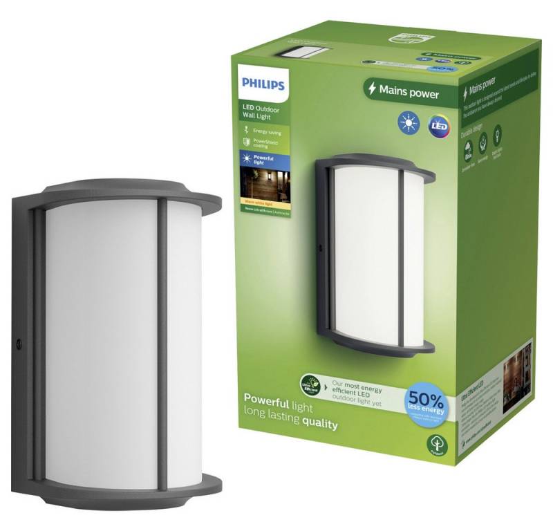 Philips Lighting Außen-Wandleuchte Philips LED Reese 929004140801 LED-Außenwandleuchte LED 4.3 W Anthra von Philips Lighting