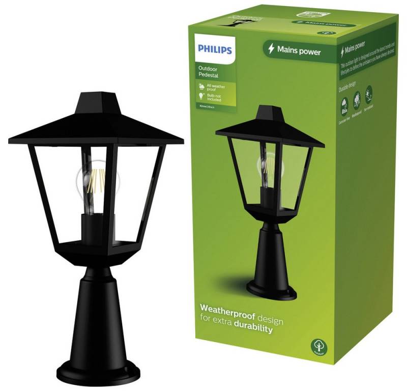 Philips Lighting Pollerleuchte Philips LED 929004141501 Kinno Außenstandleuchte E27 Schwarz von Philips Lighting