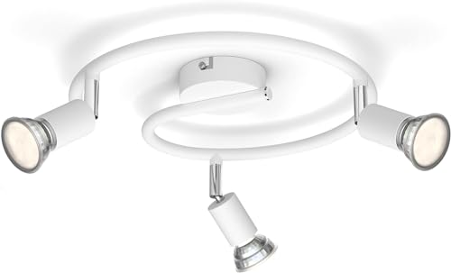 Philips Limbali 3-er Deckenspots (50 W), kreisförmige Deckenleuchte mit drei flexiblen Spots, GU10 Leuchte ohne Leuchtmittel, weiß von Philips Lighting