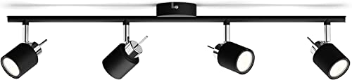 Philips Meranti 4-er Deckenspots (35 W), elegante Wandleuchte mit vier flexiblen Spots, GU10 Leuchte ohne Leuchtmittel, schwarz von Philips Lighting
