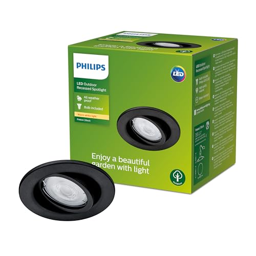 Philips Outdoor Fresco Einbauspot 4,6W, 2700 Kelvin, exkl. Leuchtmittel, IP44 wetterfest, schwarz Philips Outdoor Fresco Einbauspot 4,6W, 2700 Kelvin, exkl. Leuchtmittel, IP44 wetterfest, schwarz von Philips Lighting