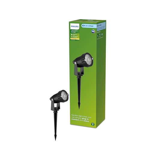 Philips Outdoor Niedervolt Caper Spots Erweiterung, 1x1,5W, 24V, 2700 Kelvin, IP67 wasserfest, schwarz von Philips lighting