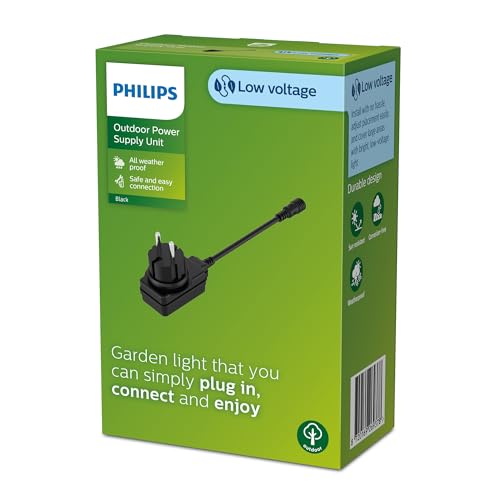 Philips Outdoor Niedervolt Netzteil EU 12W, 24V, IP67 wasserfest, schwarz von Philips Lighting