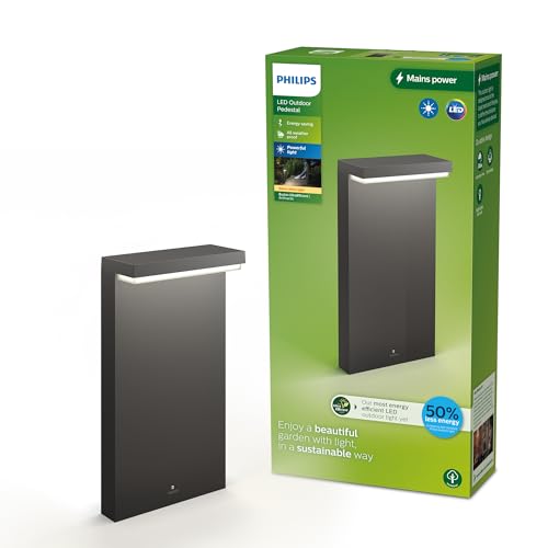 Philips Outdoor Ultra-Efficient Bustan Sockelleuchte 3,8W, 2700 Kelvin, IP44 wetterfest, anthrazit, Warmweiß Philips Outdoor Ultra-Efficient Bustan Sockelleuchte 3,8W, 2700 Kelvin, IP44 wetterfest, anthrazit, Warmweiß von Philips Lighting