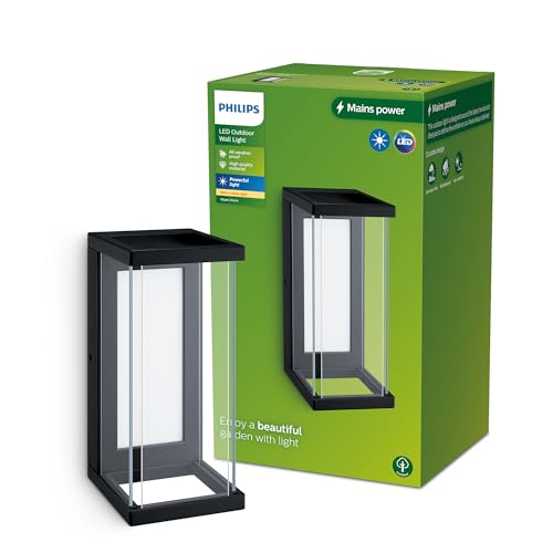 Philips Outdoor Ulyzo Wandleuchte 12W, 2700 Kelvin warmweißes Licht, IP44 wetterfest, schwarz Philips Outdoor Ulyzo Wandleuchte 12W, 2700 Kelvin warmweißes Licht, IP44 wetterfest, schwarz von Philips Lighting