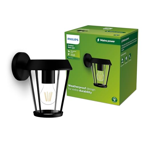 Philips Sunera Wandleuchte für den Außenbereich, max. 25 W, E27-Fassung, Schwarz Philips Sunera Wandleuchte für den Außenbereich, max. 25 W, E27-Fassung, Schwarz von Philips Lighting