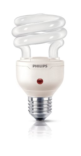 Philips TORNADO WW 827, 15W E27, Energiesparlampe in gedrehter Form mit Dämmerungsschalter von Philips