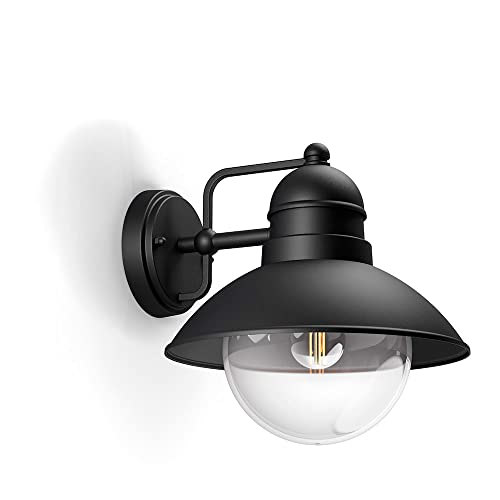 Philips myGarden Hoverfly Vintage Wandlaterne für Außen, Garten und Terrasse, [schwarz] benötigt 1 x 60 W, 230 V Glühbirne von Philips Lighting