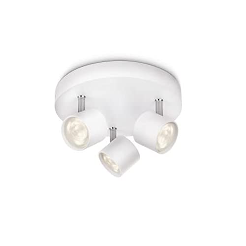 Philips myLiving Star 3-er LED Spots (16,5 W), dimmbare Deckenspots mit warmweißem Licht und zwei schwenkbaren Spotköpfen, energiesparende Raumbeleuchtung, weiß von Philips Lighting