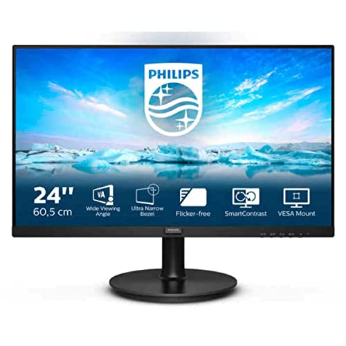 Philips 241V8L - 24 Zoll FHD Monitor, AdaptiveSync (1920x1080, 75 Hz, VGA, HDMI) schwarz von Philips Monitors