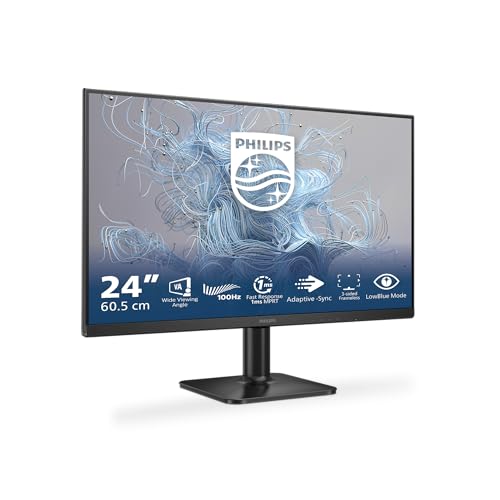 Philips 24E2N1100LB - 24 Zoll Full HD Monitor, Adaptive Bildsynchronisation (1920x1080, 100 Hz, 1x D-Sub, 1x HDMI 1.4) schwarz von Philips Monitors
