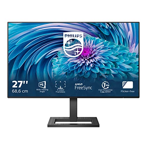 Philips 272E2FA - 27 Zoll FHD Gaming Monitor, 75 Hz, 4ms, Adaptive Sync (1920x1080, VGA, HDMI, DisplayPort) schwarz von Philips Monitors