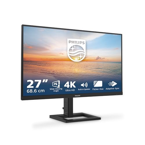 Philips 27E1N1800A - 27 Zoll Ultra HD Monitor, Laustprecher, HDR10 (3840x2160, 60 Hz, HDMI 2.0, DisplayPort 1.4) schwarz von Philips Monitors