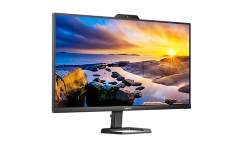 Philips 27E1N5600HE - 27 Zoll QHD USB-C Monitor, Webcam, höhenverstellbar, Lautsprecher (2560x1440, 75 Hz, HDMI, DisplayPort, USB-C, USB Hub) schwarz von Philips Monitors