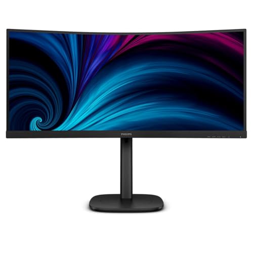 Philips 34B2U3600C - 34 Zoll WQHD Curved Monitor, höhenverstellbar, Lautsprecher (3440x1440, 120 Hz, 1x HDMI 2.0, 1x DP 1.2, 1x USB-C (90W PD), USB Hub, RJ45) schwarz von Philips Monitors