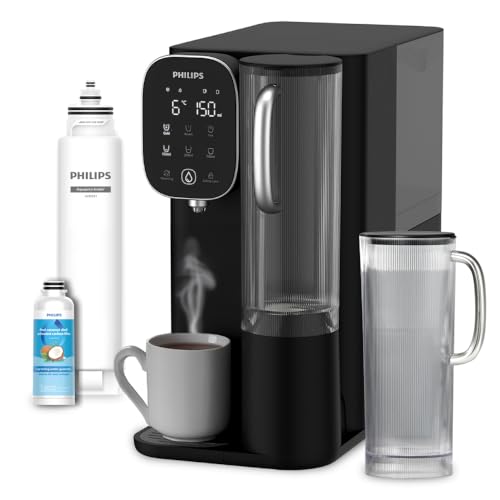 Philips Water Umkehrosmose-Wasserstation ADD6912BK/10: Eliminiert bis zu 110 Substanzen, sofortige Erhitzung und Kühlung, 1 Jahr Filterlebensdauer Philips Water Umkehrosmose-Wasserstation ADD6912BK/10: Eliminiert bis zu 110 Substanzen, sofortige Erhitzung und Kühlung, 1 Jahr Filterlebensdauer von Philips Water