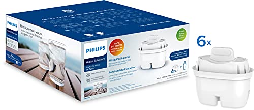 Phillips AWP212 - Micro X Clean Wasserfilter, Patronen zur Wasserfiltration, kompatibel mit Philips Krügen und großen Marken, ovale Kartusche - Pack 5+1 Phillips AWP212 - Micro X Clean Wasserfilter, Patronen zur Wasserfiltration, kompatibel mit Philips Krügen und großen Marken, ovale Kartusche - Pack 5+1 von Philips Water