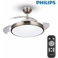 Led Deckenventilator Atlas in Nickel 2x 35W 9000lm - grey - Philips von Philips