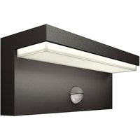 Led Wandleuchte Bustan in Anthrazit und Weiß 3,8W 800lm - black - Philips von Philips