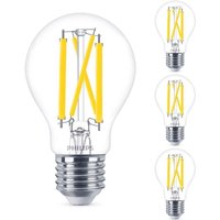 Led Lampe ersetzt 100 w, E27 Standardform A60, klar, warmweiß, 1560 Lumen, dimmbar, 4er Pack - transparent - Philips von Philips