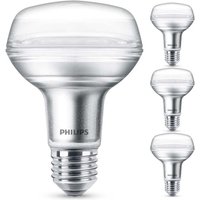 Led Lampe ersetzt 100W, E27 Reflektor R80, warmweiß, 670 Lumen, nicht dimmbar, 4er Pack - grey - Philips von Philips