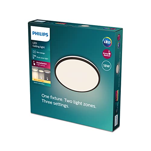 Philips LED Ozziet Deckenleuchte, SceneSwitch, Schwarz von Philips Lighting