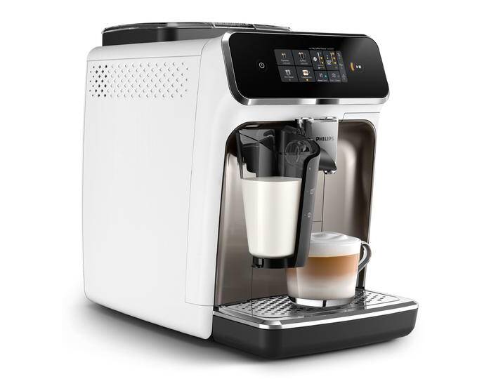 PHILIPS Kaffeevollautomat EP2336/40 2300 Series , weiß (chrom, weiß), B:24,6cm H:43,3cm T:37,1cm, Kaffeevollautomaten, 4 Kaffeespezialitäten, mit LatteGo-Milchsystem, Schwarz verchromt von Philips