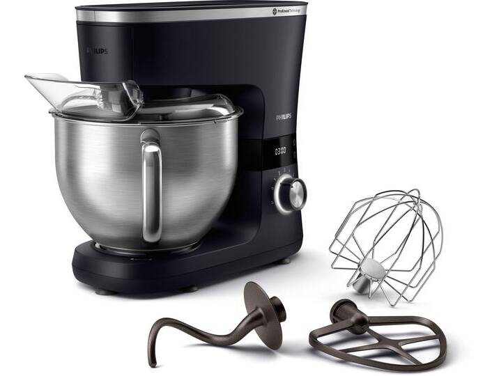 PHILIPS Küchenmaschine HR7962/01 , schwarz, B:36cm H:34,5cm T:17,6cm, Küchenmaschinen, ProKnead Technologie, inkl. Knethaken, Schneebesen und Quirl PHILIPS Küchenmaschine HR7962/01 , schwarz, B:36cm H:34,5cm T:17,6cm, Küchenmaschinen, ProKnead Technologie, inkl. Knethaken, Schneebesen und Quirl von Philips